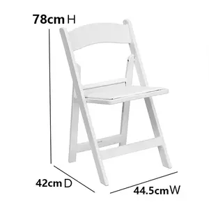 High Quality Garden Sillas Plegables Wedding Event Plastic Wimbledon White Chairs Resin Outdoor Folding Chair For Events