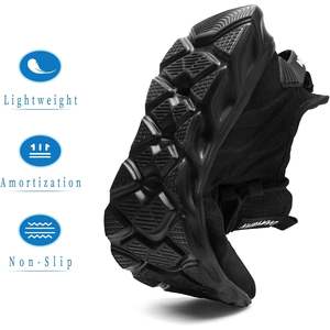 Chaussures de course pour femmes GDEKLO, taille 10, noires, en mesh respirant, semelle extérieure en caoutchouc, semelle intermédiaire en EVA, décontractées, pour l'entraînement, la marche, le tennis - Product Image 5