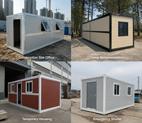 Maison conteneur modulaire de luxe en panneaux sandwich de 20 et 40 pieds, démontable et portable, préfabriquée, pour usage d'atelier