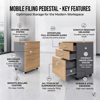 Bureau d'ordinateur de conception longue avec tiroir portable intégré