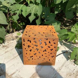 Modern Square Corten Steel Path Lighting Metal <b>Led</b> Bollards <b>Light</b> <b>Box</b> - Product Image 5