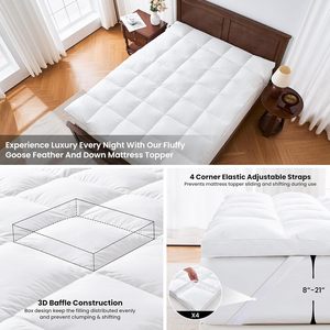 <span class=keywords><strong>Surmatelas</strong></span> de qualité supérieure en duvet de canard matelassé, niveau hôtel 5 étoiles - Product Image 5