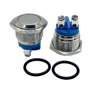 16 Mét đa đặc điểm kỹ thuật kim loại nút nhấn chuyển đổi tự thiết lập lại điểm đánh lửa chuyển đổi bảng điều khiển thường mở 2 Pin bắt đầu - Product Image 1