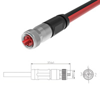 Conector M8, código P de 4 pines, Sensor Industrial Circular, cableado eléctrico, enchufe macho hembra, Cable, arnés de cables, conector impermeable