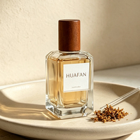 Flacon de parfum vide en verre rectangulaire de luxe, personnalisable avec logo, 30ml 55ml, et coffret de parfum unique pour la vente en gros