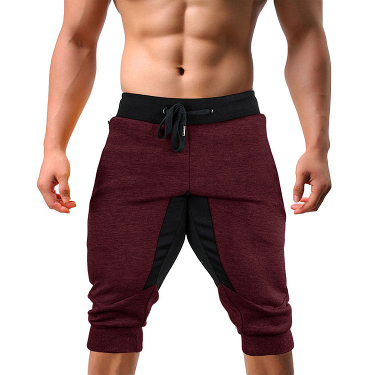 Pantaloni Da Lavoro Da Uomo 3/4 Jogger Capri Pantaloni Da Allenamento Palestra Sotto Il Ginocchio Pantaloncini Con Cerniera Tasche Cargo Uomo, Blu, L - Foto 10