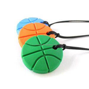 Collar de dentición masticable suave de juguete de pelota de tenis de silicona sin BPA para bebé, regalo de Navidad perfecto - Product Image 2