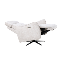 Fauteuil inclinable pivotant en tissu lin électrique, fauteuil inclinable individuel pour salon, maison, appartement