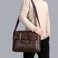 Sac à main pour homme, sacoche d'affaires, sac à bandoulière pour ordinateur portable grande capacité, sac bandoulière pour le travail et les voyages d'affaires