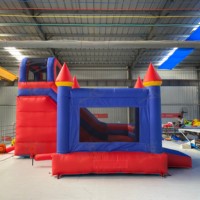 Château Gonflable Commercial Combo Toboggan en PVC Facile à Installer pour Fêtes en Jardin Événements Scolaires et Divertissement