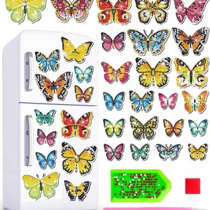 Papillon diamant <span class=keywords><strong>peinture</strong></span> réfrigérateur aimant roman enfants cadeau bricolage Art accessoire Animal ensemble artisanat <span class=keywords><strong>Kit</strong></span> en gros - Product Image 1