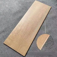 Carreaux de marche d'escalier Grain de bois mat Bord d'arc antidérapant Carreau de marche en céramique monobloc pour escalier