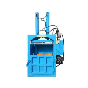 <b>Small</b> Baling Machine <b>Plastic</b> <b>Bottle</b> Waste Carton Semi-Automatic Vertical Hydraulic Baler - Product Image 1