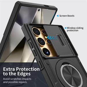 Custodia Magnetica Antiurto con Protezione Scorrevole per Fotocamera e Anello di Supporto per <span class=keywords><strong>Samsung</strong></span> S25 Ultra <span class=keywords><strong>A14</strong></span> A15 A16 A36 - Product Image 4