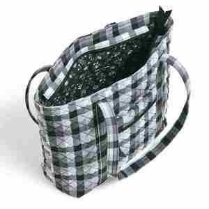 Sac fourre-tout avec motif à carreaux personnalisé, compartiment spacieux, poignées renforcées, matériau léger, pour femmes - Product Image 4