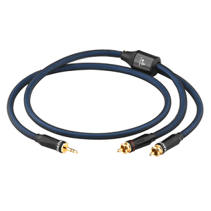 สายสัญญาณเสียงวิดีโอ Hifi <span class=keywords><strong>3.5</strong></span> มม. 2RCA ชาย-ชาย  หุ้มไนลอน  ทองแดง OCC ชุบเงิน ป้องกันสัญญาณรบกวนสองชั้น คุณภาพสูง สำหรับลำโพงและเครื่องขยายเสียง - Product Image 1