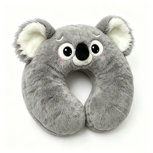 Almohada de Viaje en Forma de U con Diseño de Koala, Cojín de Cuello de Peluche Suave con Forma de Koala, Almohada de Cuello en Forma de U de Peluche de Koala - Product Image 3