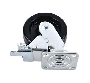 Quelle Fabrik produkte 6 X2 Schwenkbares Hochleistungs-Phenolaldehyd-Castet-Rad mit hoher Temperatur beständigkeit und Doppel bremse - Product Image 2