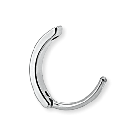 Clicker ventre plaqué or en acier inoxydable avec bijoux de piercing en CZ pavé clair - Product Image 6