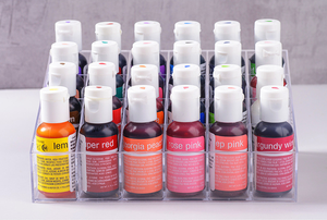 卸売12色食用色素 液体食用色素 20g/ボトル ケーキ デザートデコレーション チョコレート キャンディー 製菓用品 - Product Image 2