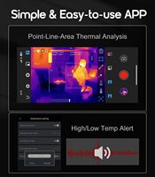 Caméra thermique infrarouge 160x120 pixels (320x240 Super R+IR) Port Type-C pour smartphones Android 6 et iPhone 15 et supérieurs