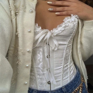 New Lace up Waist Training <strong>Corset</strong> 26 Rods Women Satin <strong>Cupless</strong> Bustier Firm Tummy Control Black <strong>Corset</strong> - Product Image 5