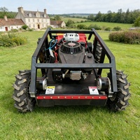 Tondeuse à gazon télécommandée de 500 mètres, tout-terrain, à rayon de braquage zéro, idéale pour la tonte des pelouses domestiques et agricoles