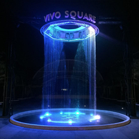 Fuente Digital de Cascada de Agua Water Faery, Cortina de Agua de Acero Inoxidable, Pantalla de Agua Programable para Vestíbulo de Hotel y Atrio de Centro Comercial