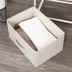 Commode à 4 tiroirs en tissu, 45x30x95 cm, cadre en métal, dessus en bois, unité de rangement mobile - Product Image 2