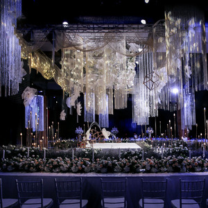 Bravo Thick Silver Decorative String Curtain for Celebration <strong>Wedding</strong> <strong>Ceiling</strong> <strong>Decoration</strong> - Product Image 3
