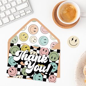Carte de vœux personnalisée avec logo, motif plante verte, feuilles dorées, carte de bénédiction avec enveloppe pour petites entreprises - Product Image 3