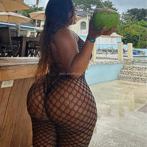 ชุดชั้นในสตรีผ้าซาตินแบบไม่มีเป้าตาข่ายจับปลาแบบกลวงสุดเซ็กซี่ดีไซน์หน้าอกแบบเปิดได้ - Product Image 3