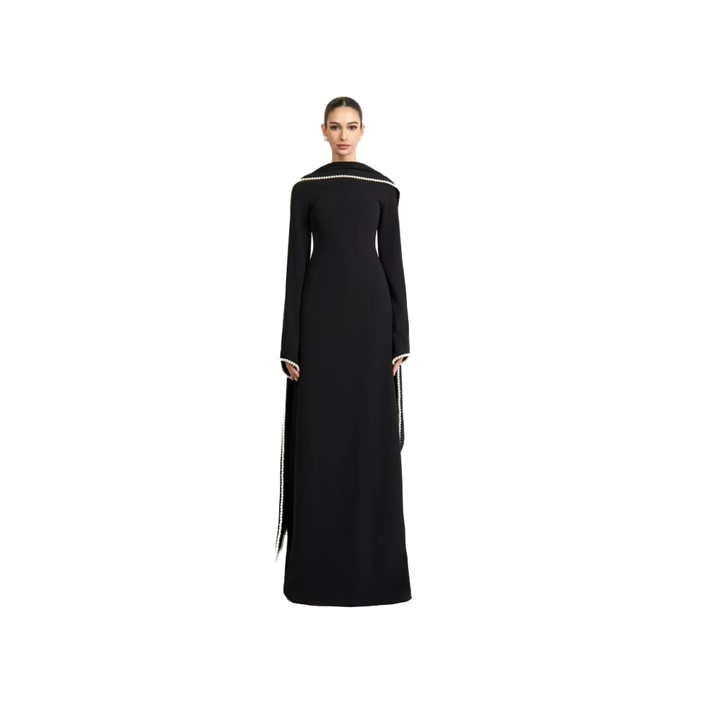 bodycon dress for women black Classic Black Rose Long Sleeve Bodycon Mini Dress main image 0