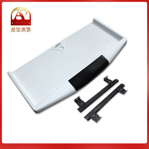 <b>Computer</b> <b>Desk</b> Keyboard Tray With Concealed Damping Slide Rail White <b>Black</b> Plastic Modern Simple Style - Product Image 5