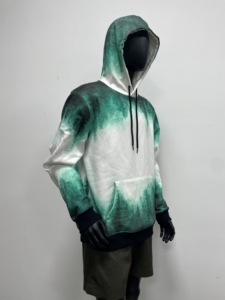 เสื้อฮู้ดดี้ผู้ชายผ้าฝ้าย 100% เนื้อหนา พิมพ์ลายพิเศษทั้งตัว ปักลาย OEM สไตล์สตรีทแวร์ ลุคซักฟอก - Product Image 4