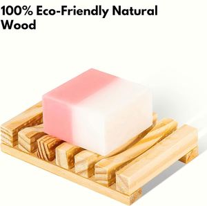 Juego de Cinco Piezas de Bambú para Baño, Moderno y Sencillo, con Jabonera Ovalada Natural, Venta Directa de Fábrica - Product Image 2