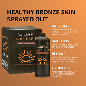 Professional Dark Rapid <strong>Spray</strong> <strong>Tan</strong> <strong>Solution</strong> 1 Liter Fragrance-Free Moisturizing Instant Natural Bronze Streak-Free Body - Product Image 4