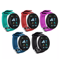 Montre connectée D18 en promotion, étanche, avec podomètre, suivi d'activité, mesure de la pression artérielle et de l'oxygène sanguin, bracelet intelligent