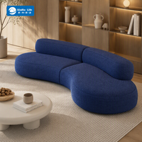 Ensemble de canapé-lit modulaire moderne en tissu de lin et mousse compressée, design carré, pour la maison, l'appartement, l'hôtel, l'hôpital, trois places