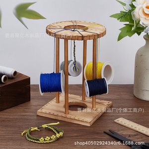 Outil de tissage de bracelet en bois, 127 mm, rond, pour la fabrication de bijoux DIY sur bureau - Product Image 3