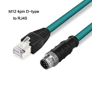 Câble Ethernet pour capteur de caméra industrielle M12 vers RJ45, 4 broches, mâle de type <span class=keywords><strong>D</strong></span>, haute flexibilité, cuivre pur, connecteur réseau <span class=keywords><strong>LAN</strong></span> - Product Image 6