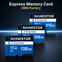 Nandstor Fabrik Express SD TF Speicherkarte 128GB 256GB 512GB U3 Klasse 10 Hochgeschwindigkeits-U3 OEM Flash-Karte mit Eigenem Logo Großhandel