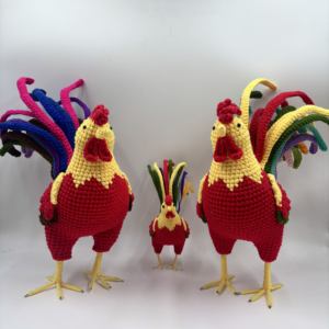 Poulet en crochet fait main, amigurumi en <span class=keywords><strong>peluche</strong></span>, jouet en coton tricoté, décoration intérieure, cadeau pour enfants et vente en gros - Product Image 1
