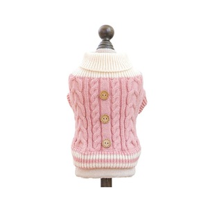 PETCIRCLE Pet Circle - New Autumn/Winter Pink <b>Cable</b> <b>Knit</b> <b>Sweater</b> for Dogs and Cats - Product Image 5