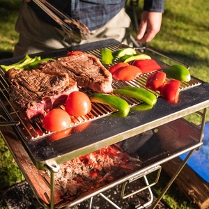Collapsible Portable Stainless Steel M Size Fire Pit and Grill for Outdoor Camping Wood Burning <strong>Folding</strong> <strong>Firepit</strong> - Product Image 6