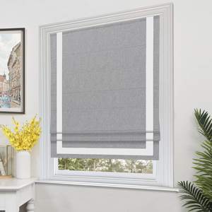 100% pemadaman ukuran disesuaikan tirai Roma rol tirai warna murni perawatan jendela Horizontal - Product Image 2