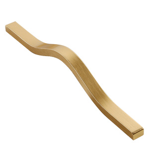 Modern Aluminum Alloy Curved Black Drawer Cabinet Handle Wardrobe <strong>Door</strong> Handle for Kitchen Furniture - Product Image 6