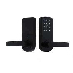 Wenxun Smart Door <b>Lock</b> A26 Black Fingerprint And Card Swipe For Wooden Doors Apartment Hotel Rental Use - Product Image 4