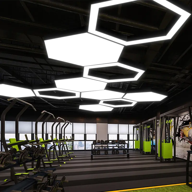 Honeycomb Lights Modern Linear Pendent Light Led Gym Lamp