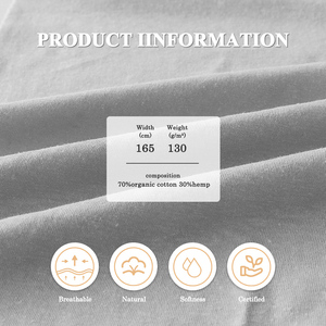 قماش قنب واحد من القطن العضوي من قماش القنب-مصدق-مرطب بأربعة اتجاهات وممتد للرطوبة-فتل-اليوغا/الرياضة - Product Image 2